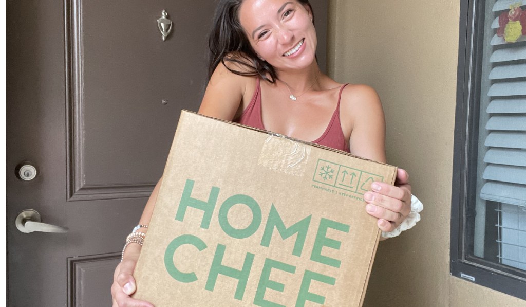 Woman holding Home Chef Box