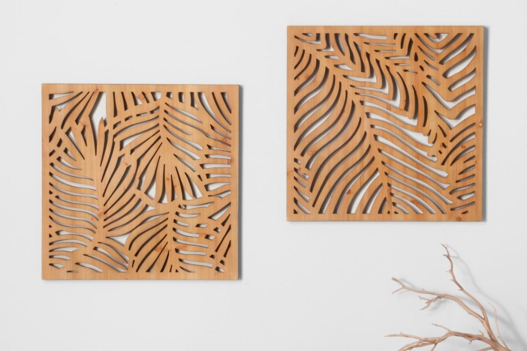 Wood Palm Leaf Wall Decor
