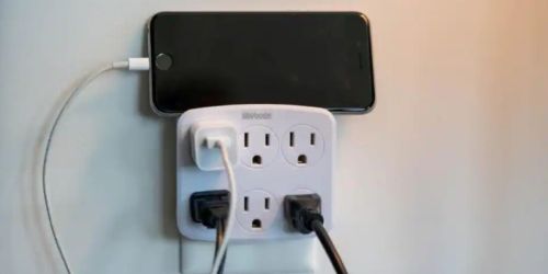 Wall Outlet Adapters & Surge Protectors w/ Phone Cradles from $3 on Amazon or HomeDepot.com