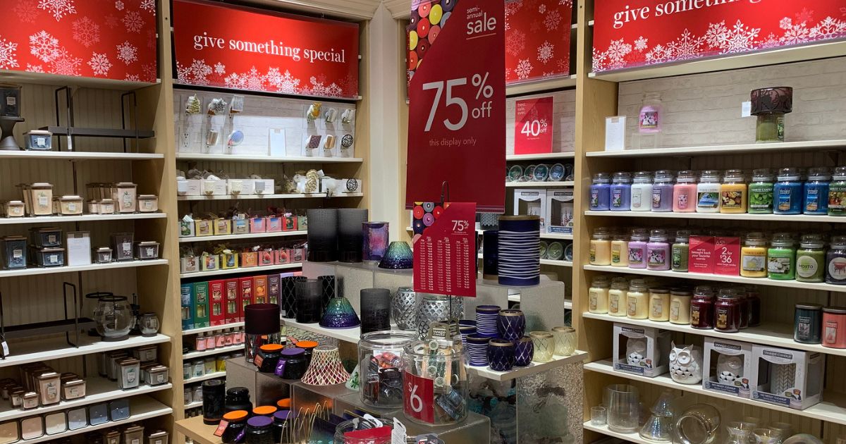 Up to 75 Off Yankee Candle SemiAnnual Sale Large Jar Candles from