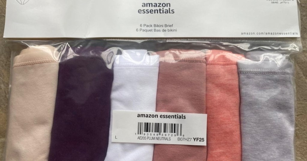 6-pack of Amazon Essentials underwear