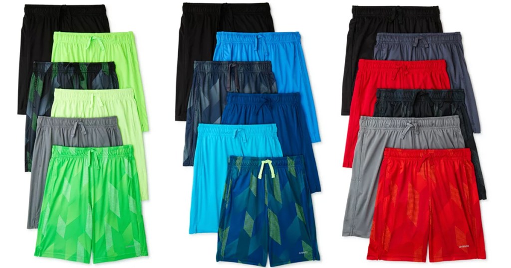 3 6-packs of athletic shorts