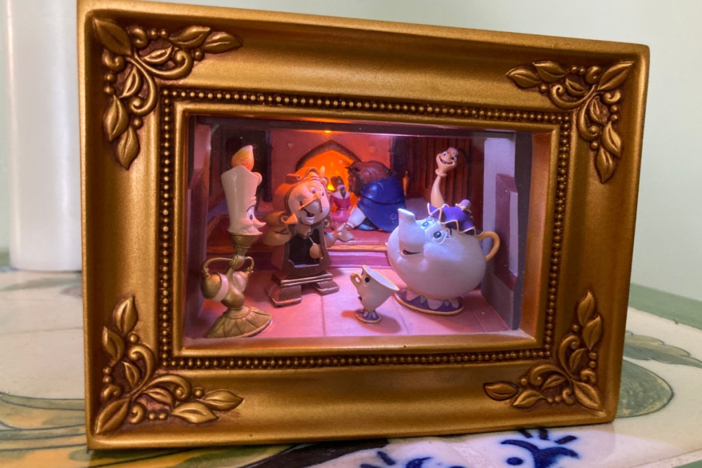 beauty and the beast frame lit up