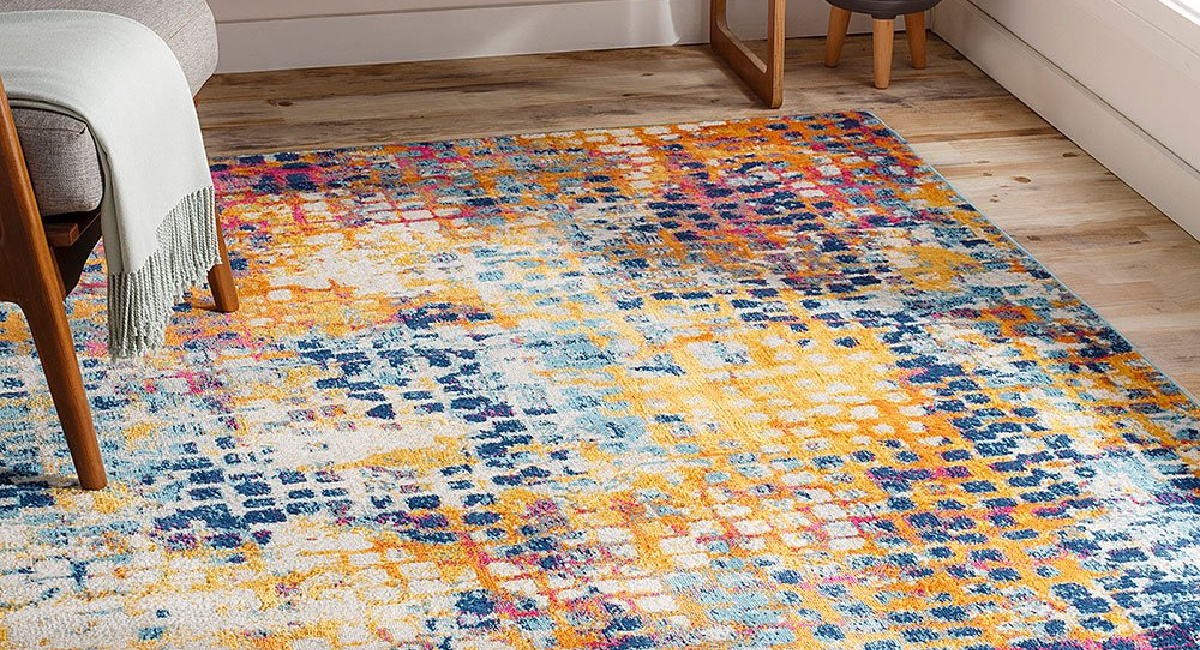 colorful area rug part of the Zulily rug sale