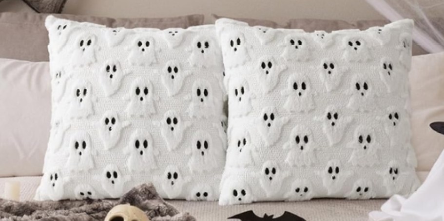 Halloween & Fall Throw Pillow Cover 2-Packs from $6.99 on Amazon