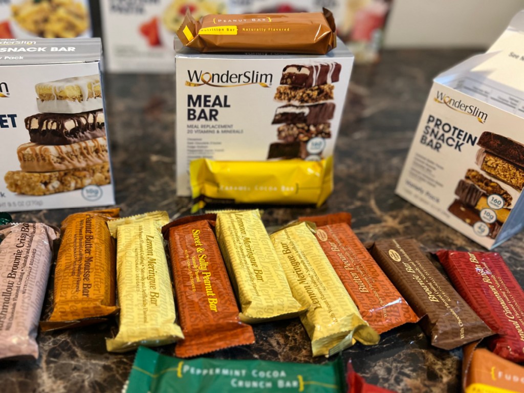 variety of meal bars 