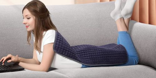 Oversized Heating Pad Only $19.99 Shipped on Amazon | Machine Washable & Great for Back Pain