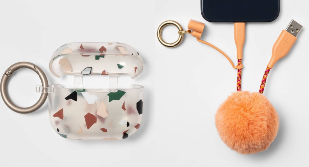 airpods case and pom chargers