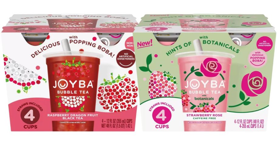 Joyba Bubble Tea 12oz 4-Packs stock images