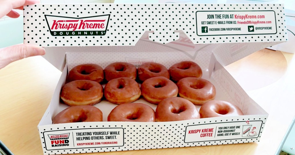 krispy kreme doughnuts in box