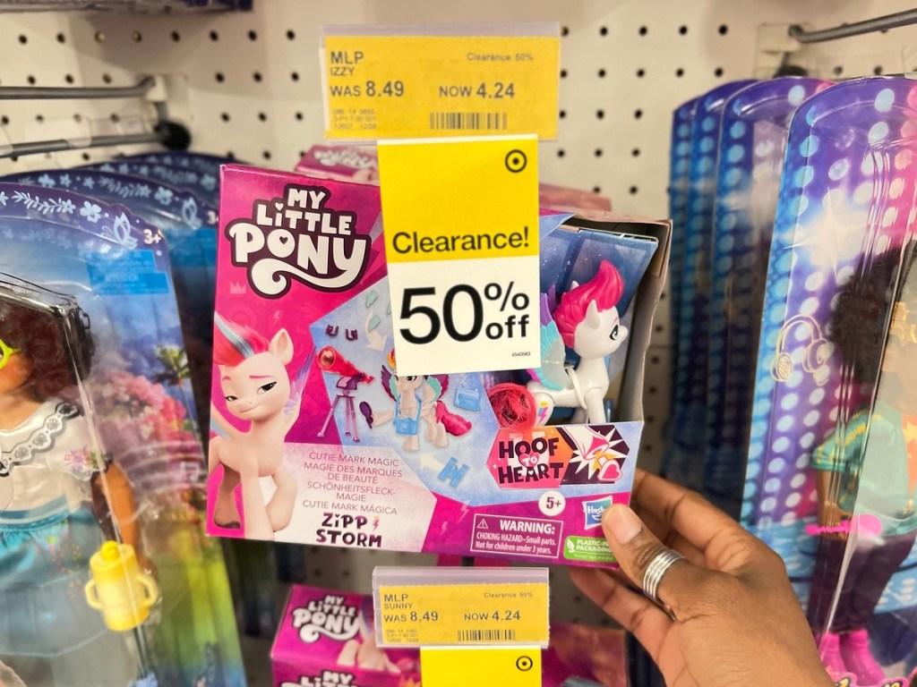 My Little Pony hanging in clearance section of Target