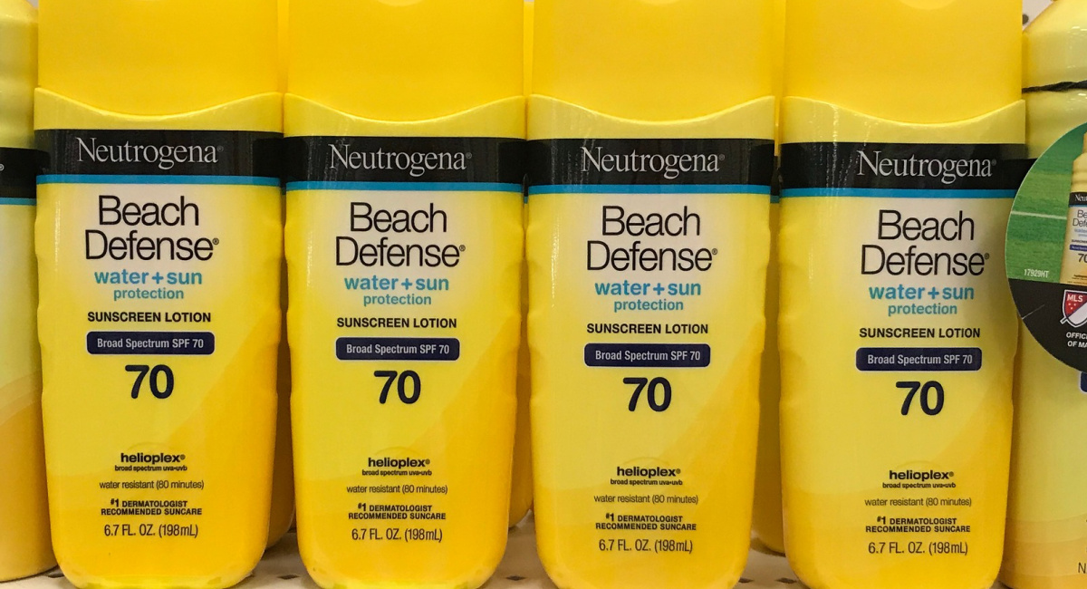 TWO Neutrogena Beach Defense Sunscreen Lotions SPF 70 Only $12.55 ...