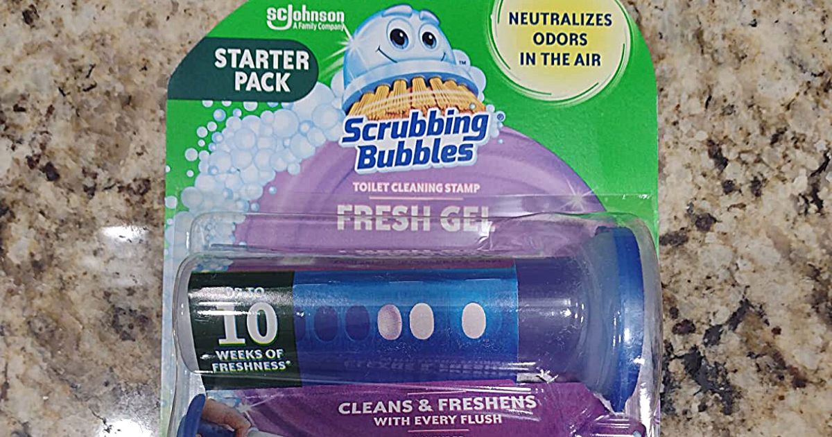 Scrubbing Bubbles Toilet Bowl Dispenser w/ 6 Fresh Gel Stamps ...
