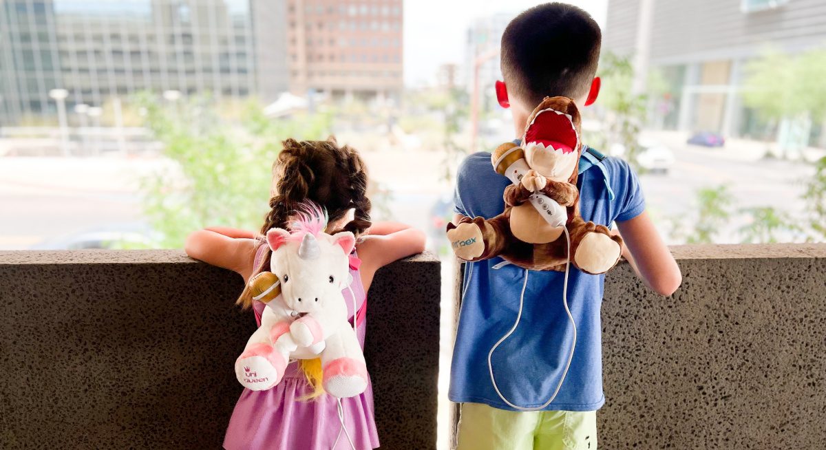 unicorn and dinosaur backpacks