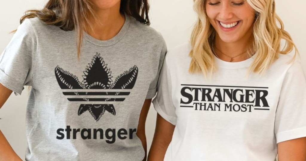 women wearing stranget things tees