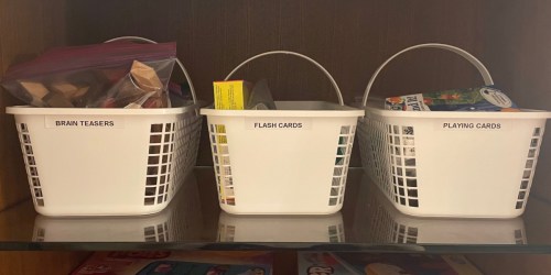 This Reader Repurposed Fruit Baskets to Organize Games