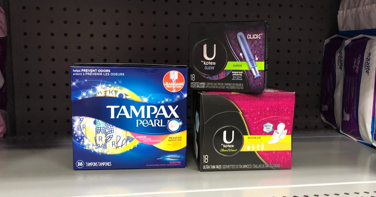 tampon shortage 2022 - tampons on shelf