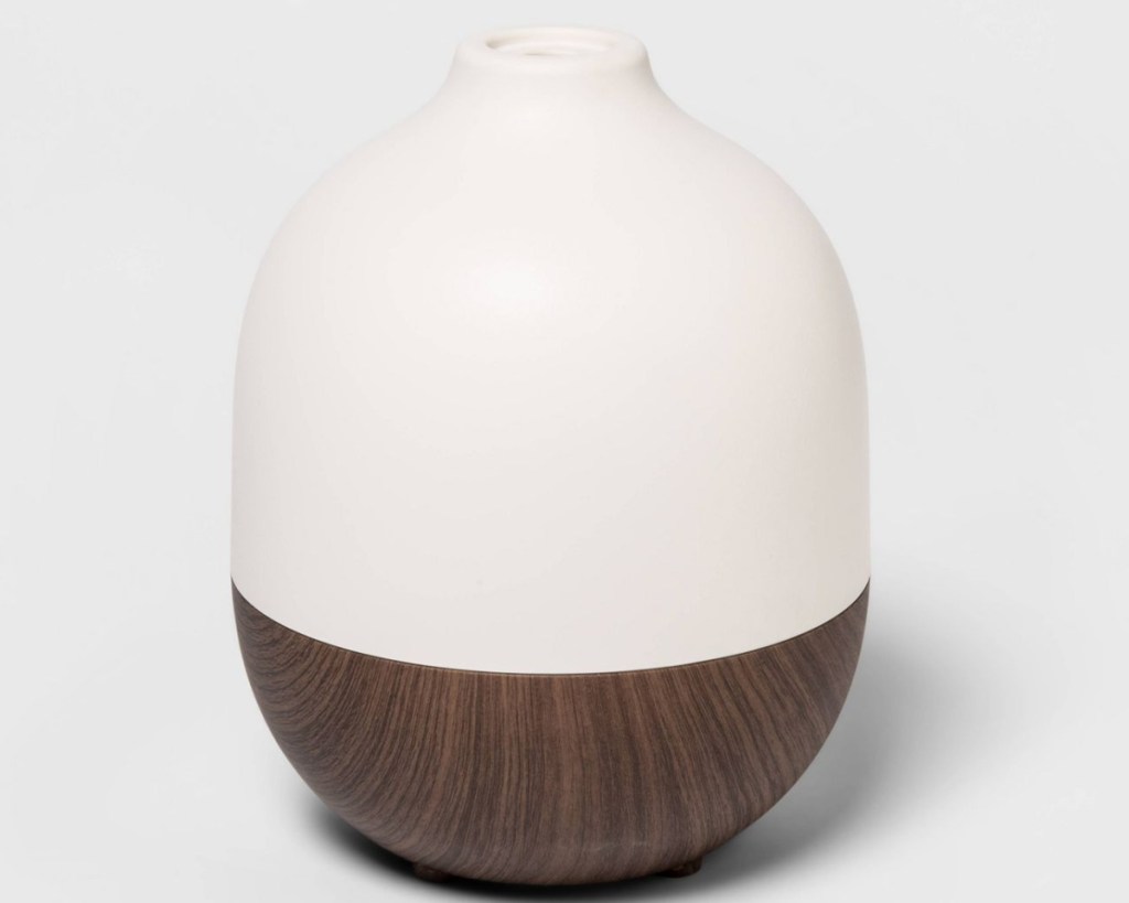 white and wood diffuser