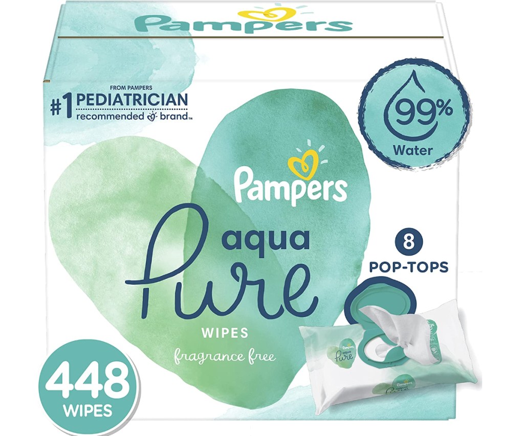 448 Wipes Pampers Aqua Pure