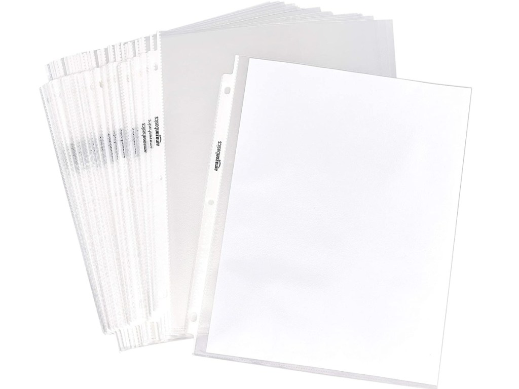 Amazon Basics Non-Glare 100-Count Sheet Protector Pack