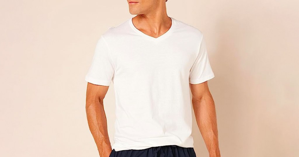 Amazon Basics V-Neck Men's T-Shirts