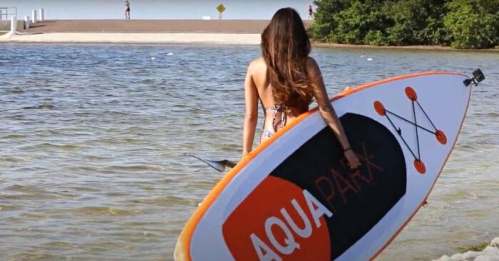AquaParx Inflatable SUP Stand Up Paddle Board with Kayak Seat
