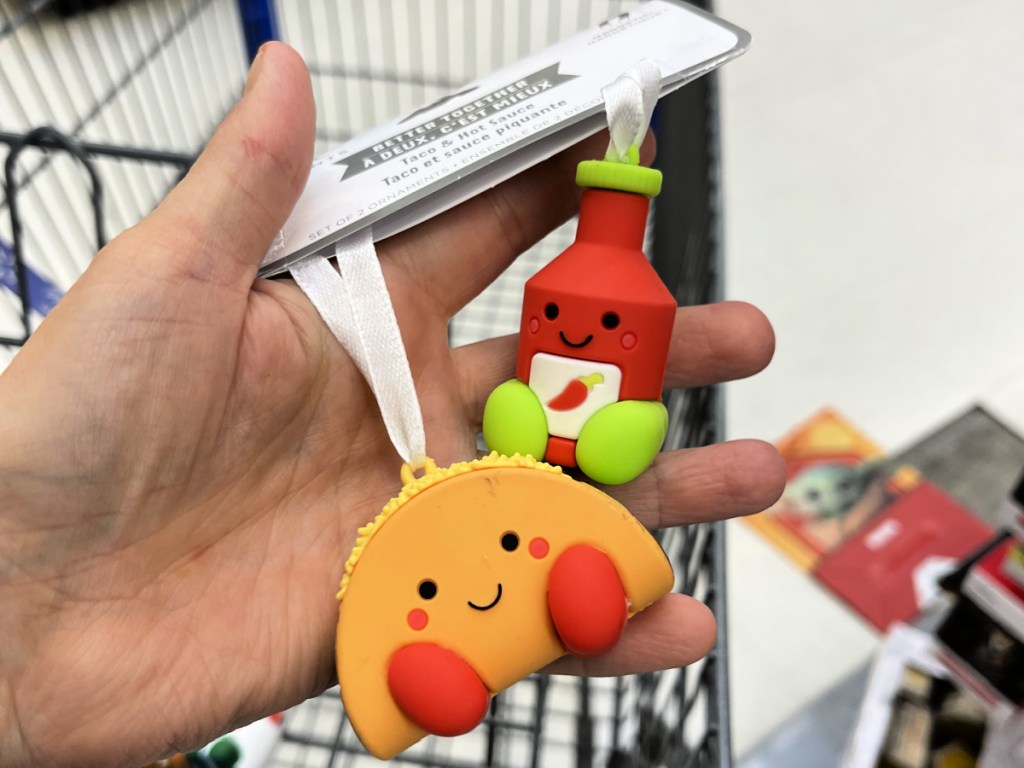 Better Together Hallmark Ornaments Taco and Hot Sauce