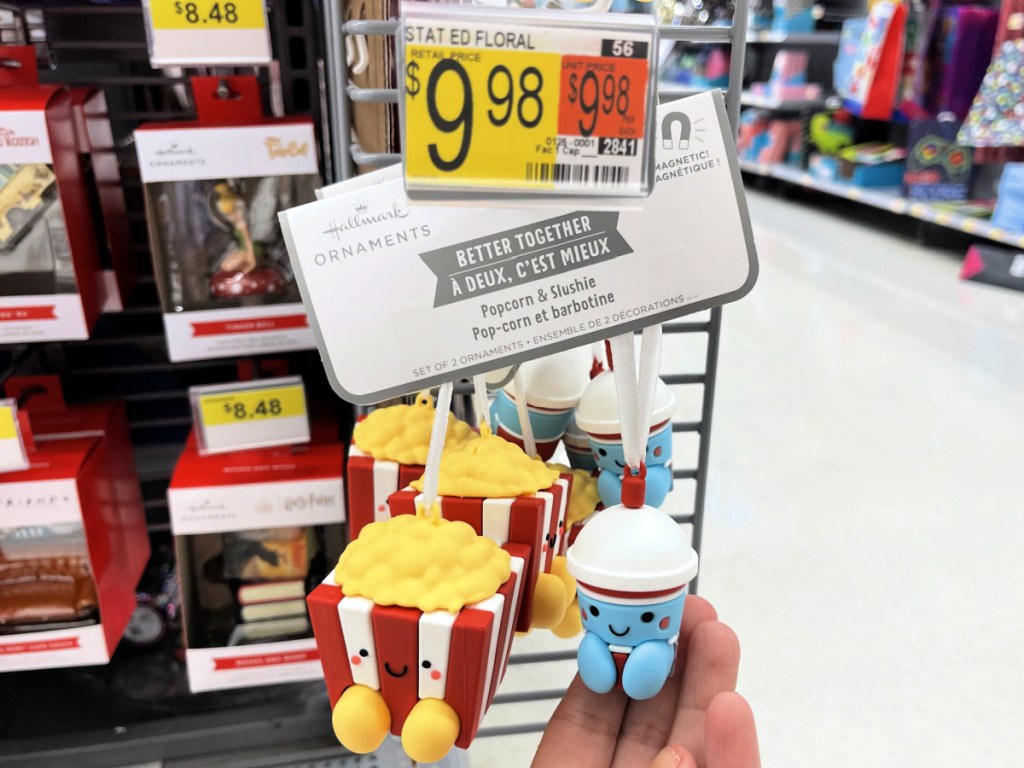 Better Together Magnetic Hallmark Ornaments Popcorn and Slushie