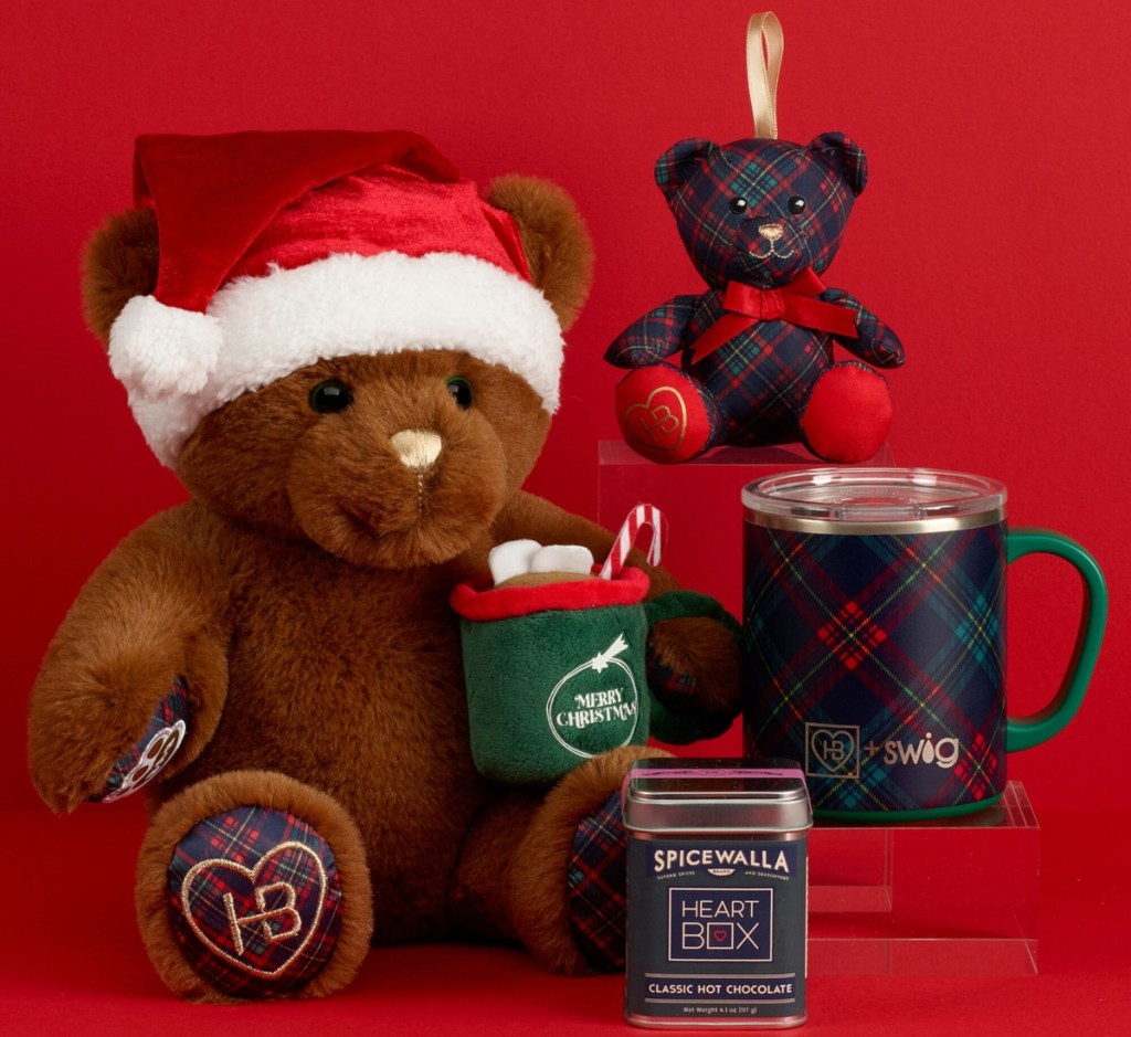 plush bear Christmas gift set