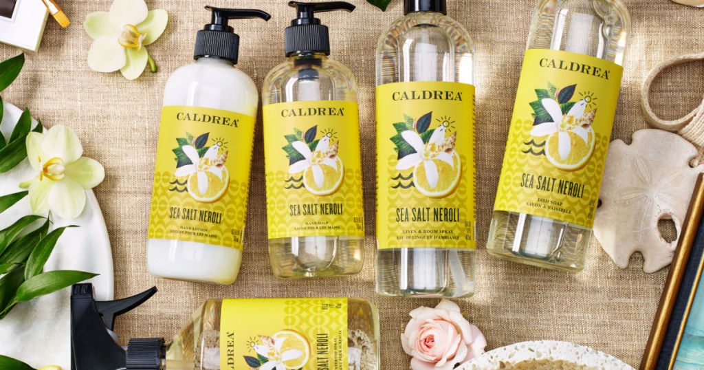 caldrea sea salt neroli scented cleaning products