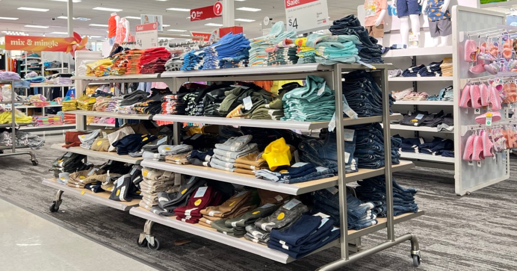 display of boys tees at target