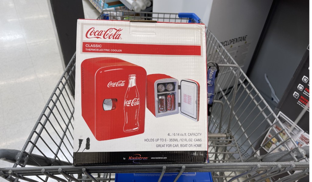 Coke Mini Fridge in cart