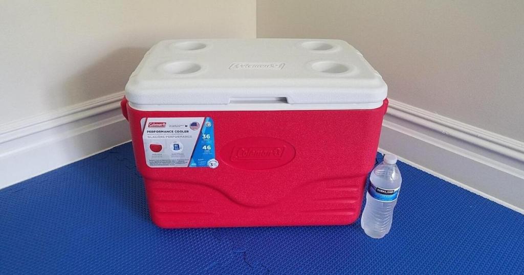 Coleman 36-Quart Hard-Sided Cooler in Red