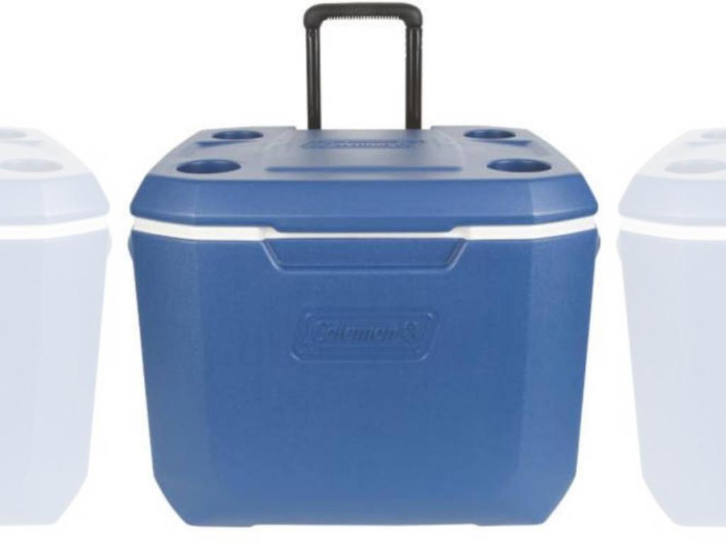 Coleman 50-Quart Xtreme Hard-Sided Rolling Cooler in Blue
