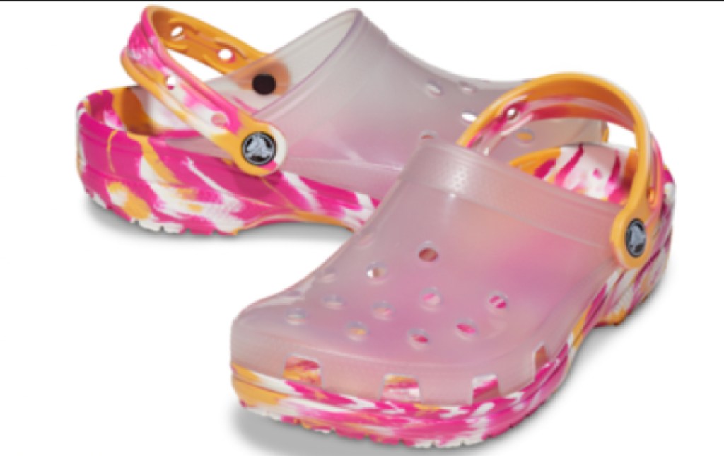 Crocs Men's and Women's Classic Translucent Marbled Clogs