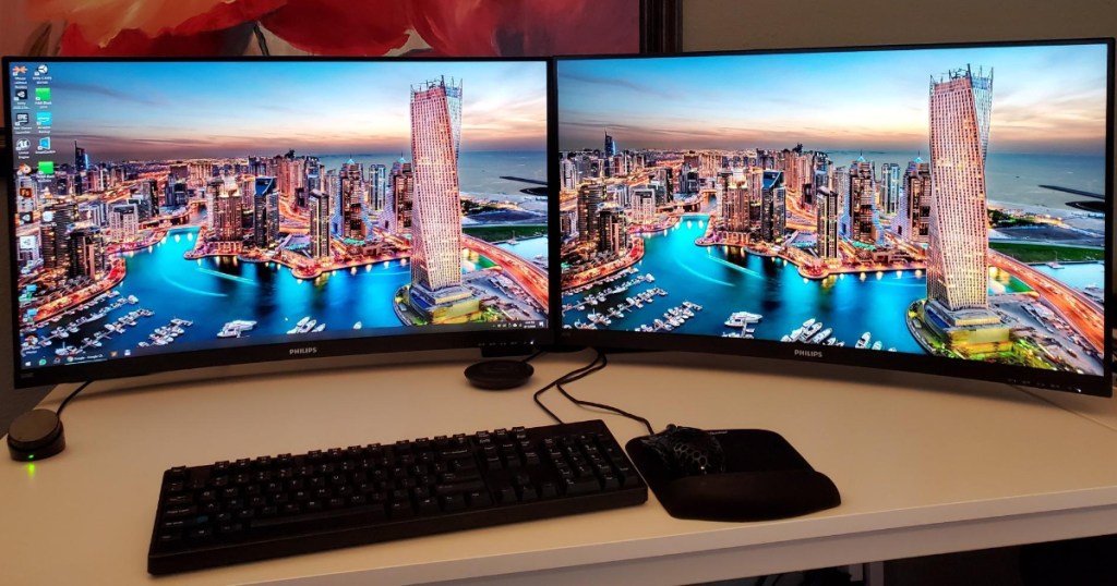 Dual Monitors on Desk