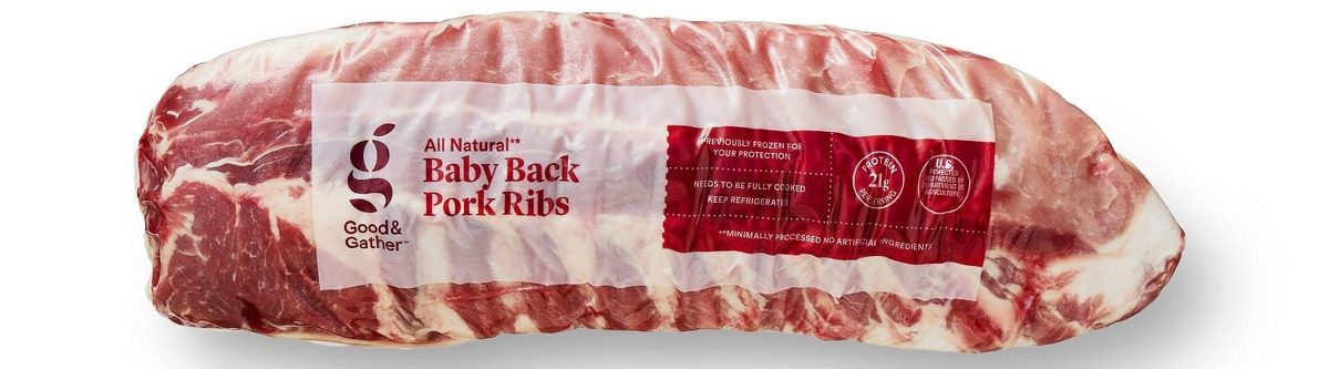 package of baby back ribs