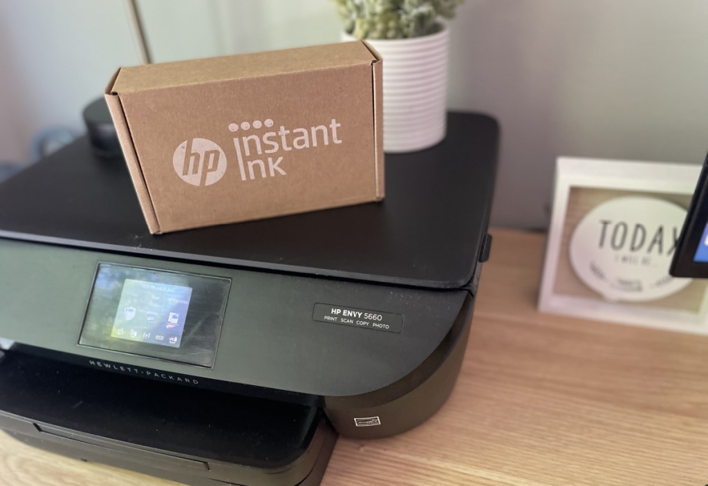 HP Printer and HP Instant Ink Box - Home Office Supplies