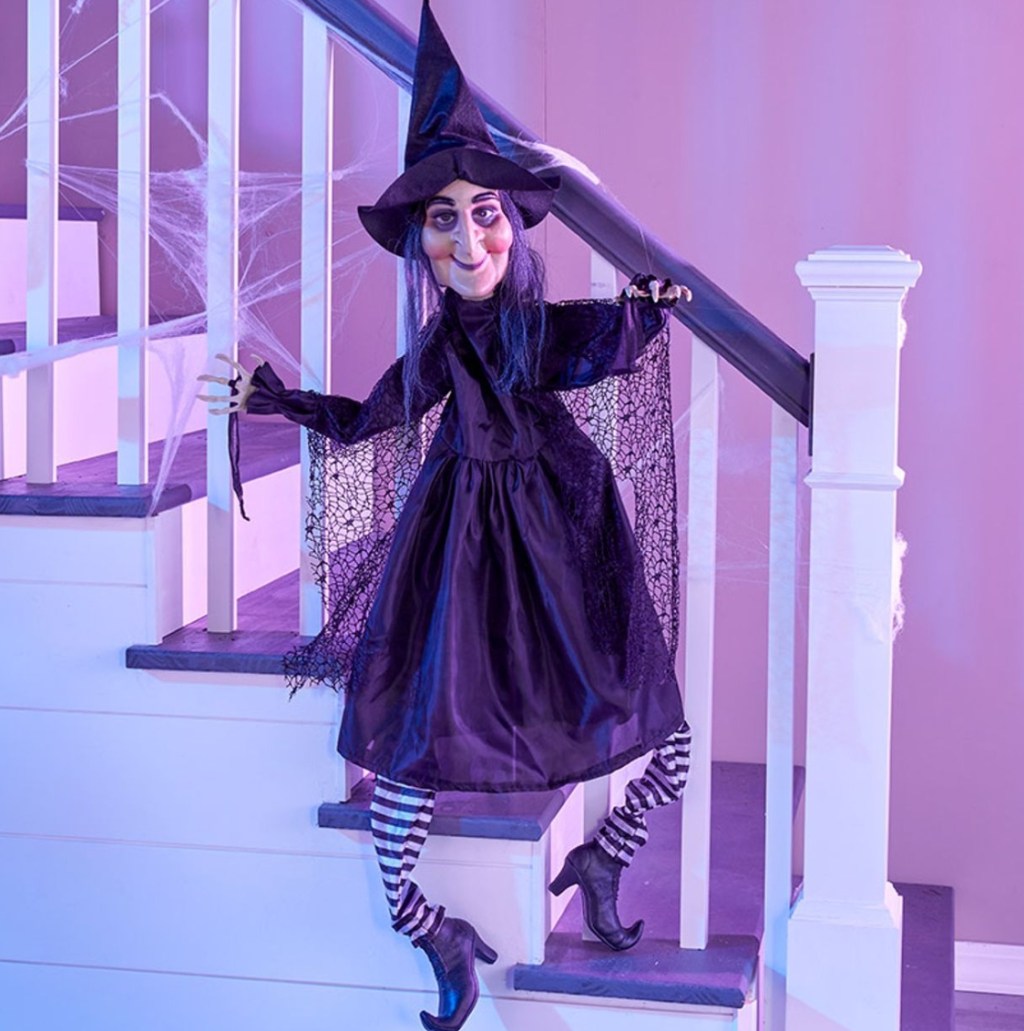Halloween Witch on the stairs