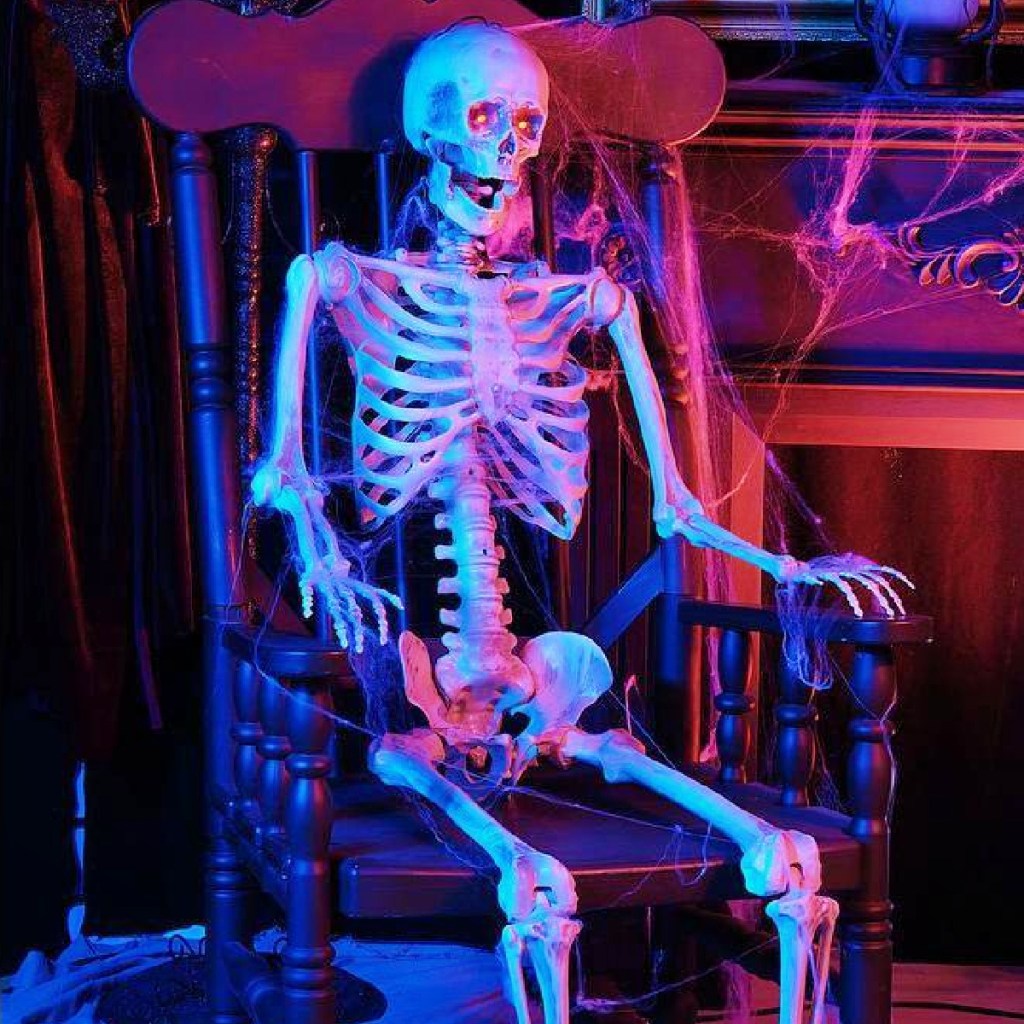 Home Accents 5ft Posable Skeleton with LED Eyes