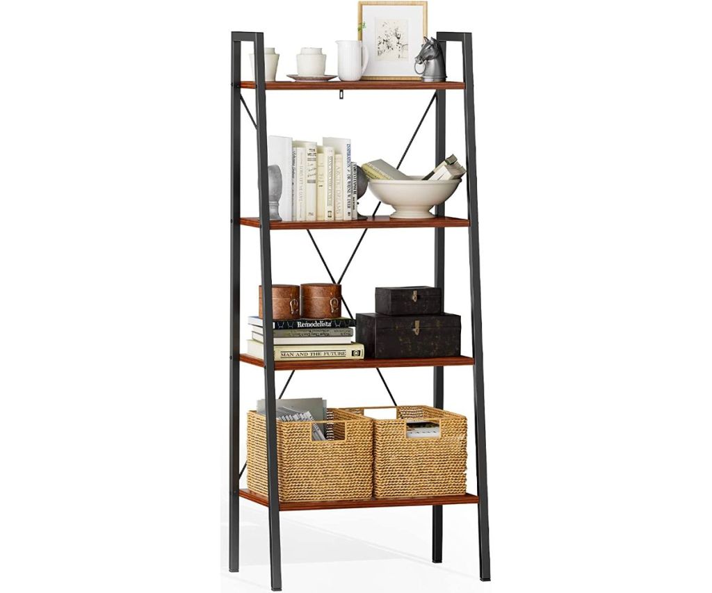 Industrial 4 tier bookcase