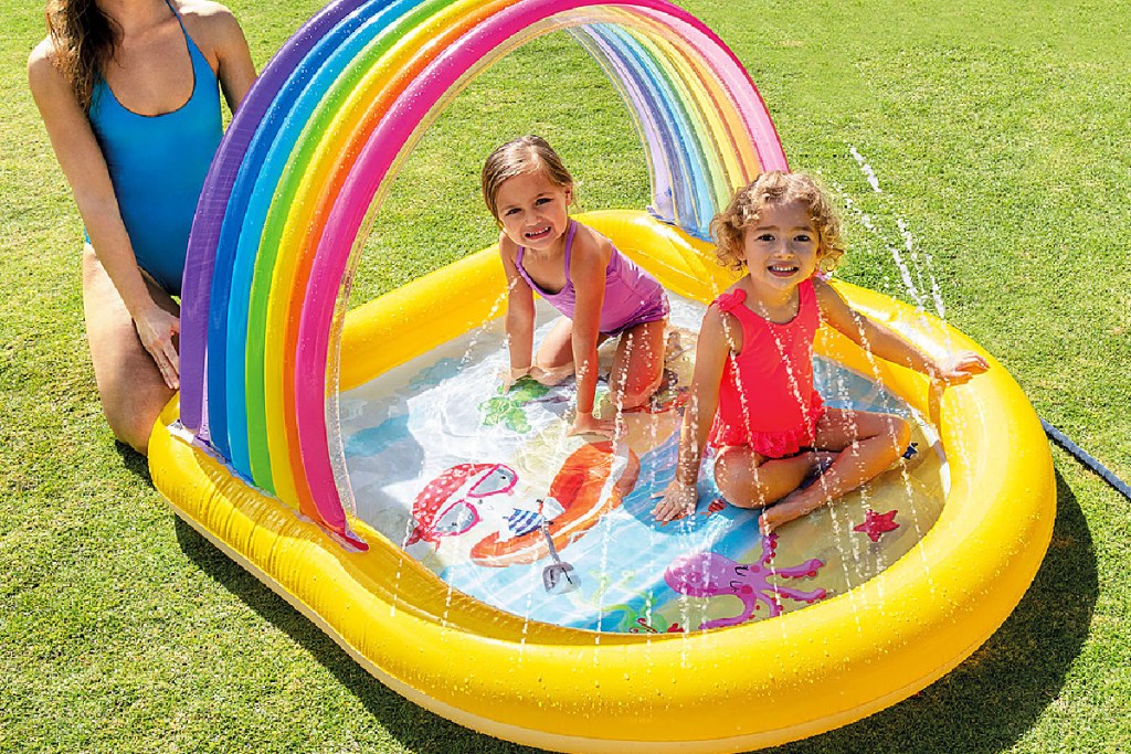 Intex Inflatable Rainbow Arch Kids Spray Pool