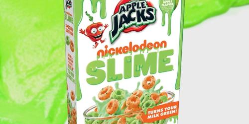 Kellogg’s New Apple Jacks Nickelodeon Slime Cereal Turns Your Milk Green