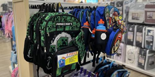 Character Backpack 5-Piece Sets from $16.79 on Kohls.com (Reg. $40) | Disney, Minecraft & More