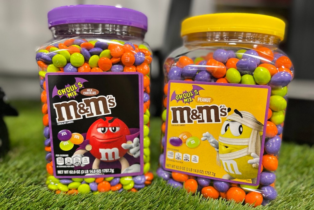 M&M's Bulk Chocolate Halloween Candy Resealable Jars
