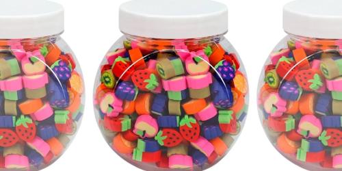 Mini Erasers 250-Count Jar Only $3 on Michaels.com | Fun Class Donation Item
