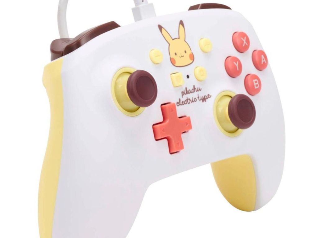 A Nintendo Controller with Pikachu on it