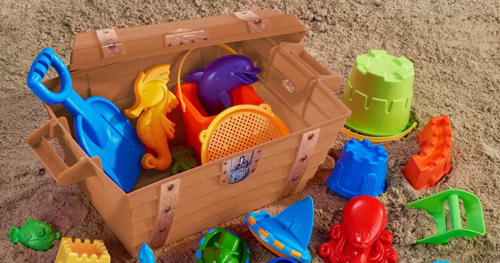 toy chest with sand toys