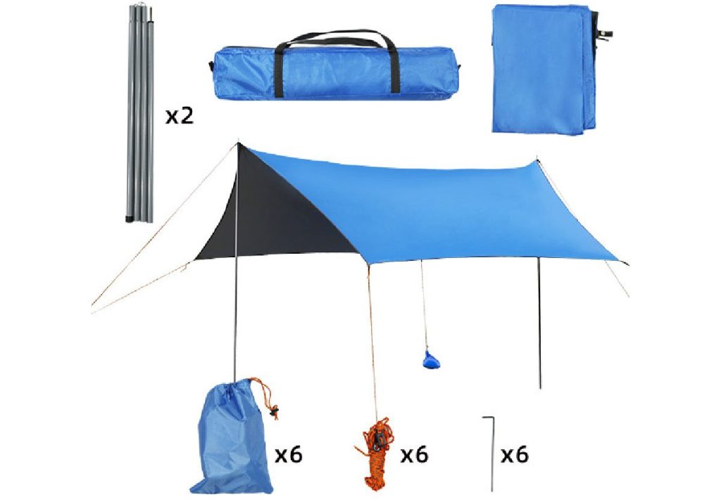 blue sun shelter tent