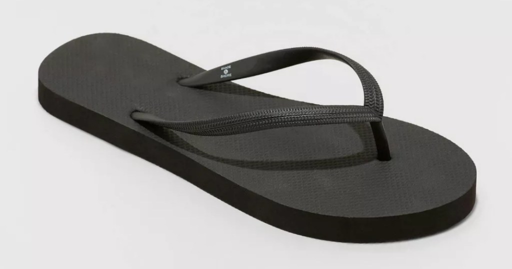 Black flip-flop sandal
